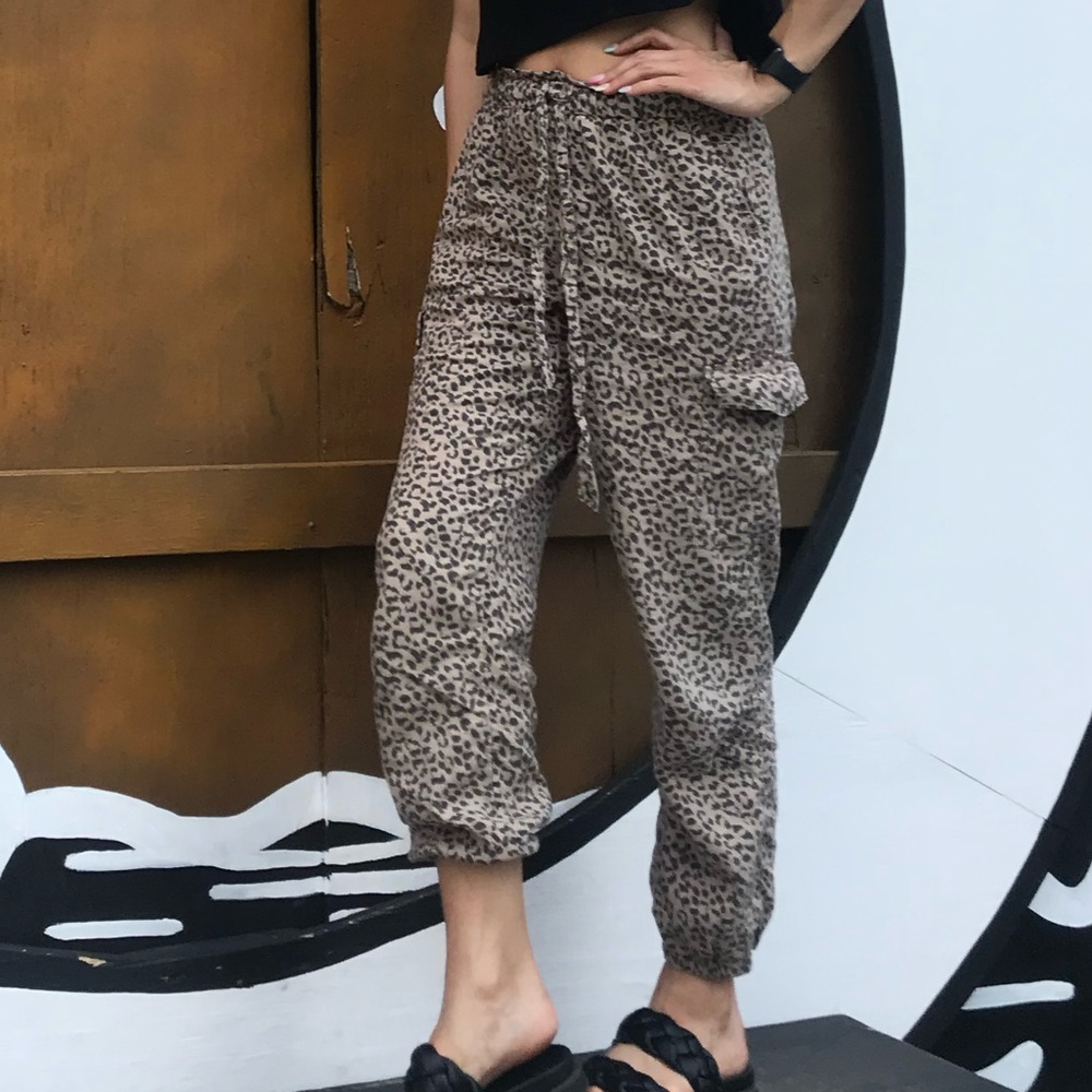Aerie Cheetah Cargo Joggers